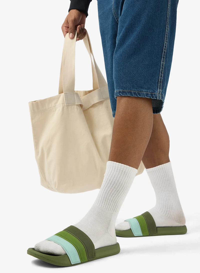 Seventy Five  Perforation Detail Slides Sandals for Men | Best Price UAE