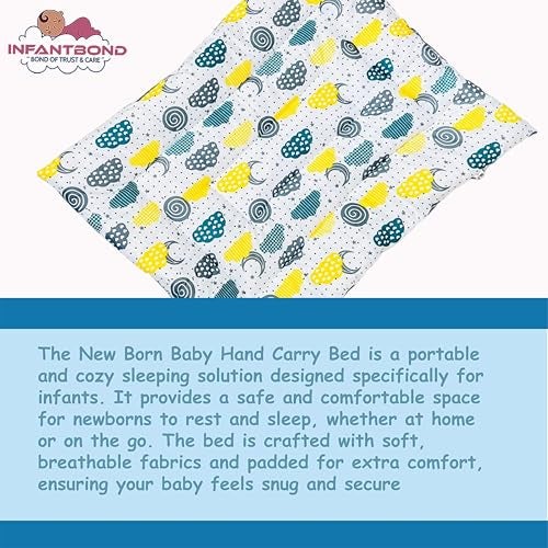 Infantbond New Born Baby Cotton Casual Bed | Godari | Toddlers Baby Bedding | Hand Carry Baby Mattress |Cradle Bed | Multi-Color (0-8 Months)(63 * 38CM) (2) - Image 3