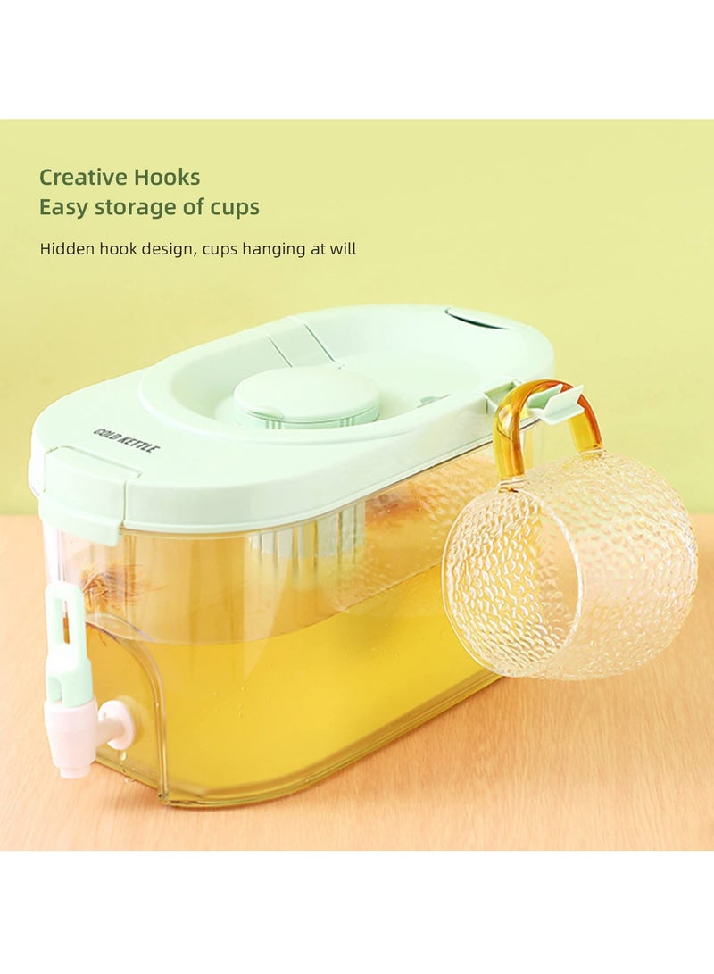 SYOSI Drink Dispenser for Fridge, 1 Gallon Plastic Drink Dispenser Fridge Clear Beverage Dispenser with Faucet for Juice, Drink, Milk, Lemonade for Kitchen Home Party Bar - Image 5