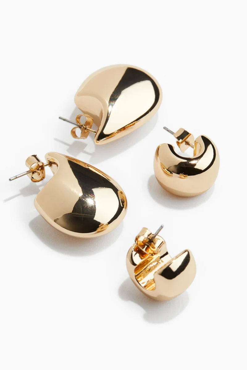 H&M 2 Pairs Shiny Earrings