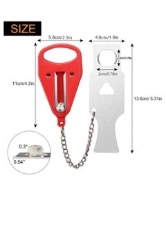 GUDOO Portable Door Lock Hotel Door Locks for Travelers Portable Door Lock Travel Lock Solid Heavy Duty Lock Is Very Suitable For Travel Hotels Homes Apartments Schools  - Image 2