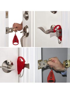 GUDOO Portable Door Lock Hotel Door Locks for Travelers Portable Door Lock Travel Lock Solid Heavy Duty Lock Is Very Suitable For Travel Hotels Homes Apartments Schools  - Image 5