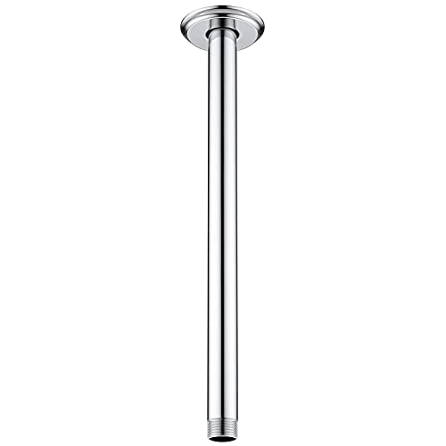 Anpean 12 Inch Shower Arm and Flange Polished Chrome, Ceiling Mounted Shower Arm for Rain Shower Head - Image 1