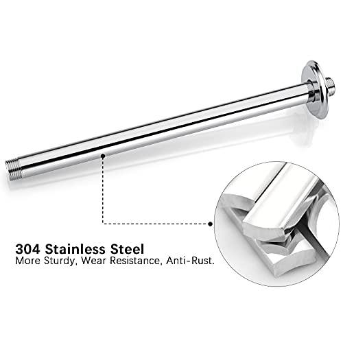 Anpean 12 Inch Shower Arm and Flange Polished Chrome, Ceiling Mounted Shower Arm for Rain Shower Head - Image 5