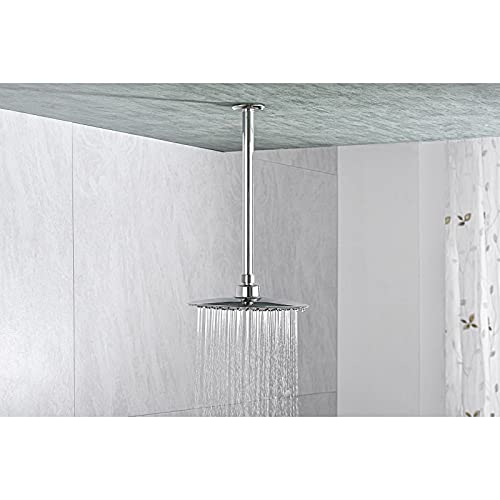 Anpean 12 Inch Shower Arm and Flange Polished Chrome, Ceiling Mounted Shower Arm for Rain Shower Head - Image 2