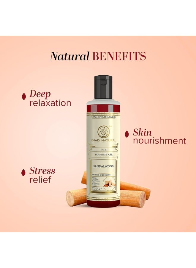 كادي نيتشورال زيت التدليك خادي بخشب الصندل الطبيعي 210 مل - Image 2