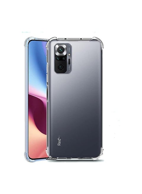 حافظة لهاتف Xiaomi Redmi Note 10 Pro/Note 10 Pro Max غطاء خلفي وسادة هوائية ناعمة من السيليكون المقاوم للصدمات ومضاد للخدش واقٍ من الصدمات في الزاوية