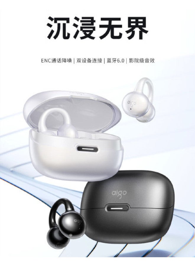 aigo Ear Clip Bluetooth Headphones Ai Translation Noise Cancelling Intelligent Large Battery High Sound Quality Long Battery Life Bluetooth Headphones - Image 1
