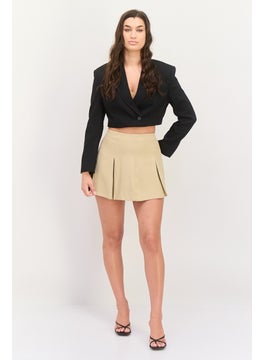 Bershka Women Regular Fit Solid Semi Formal Blazer, Black  - Image 4