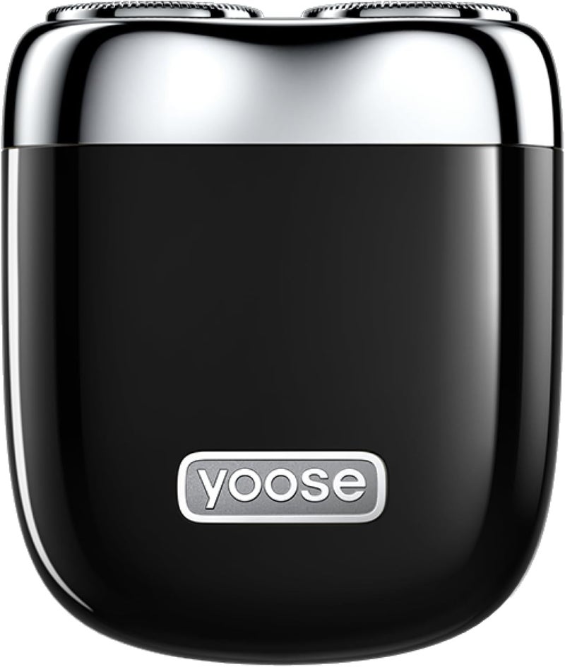 YOOSE Mini Men's Electric Shaver, Men's Alloy, IPX7 Waterproof Electric Shaver with 8000 rpm Motor, Type C Cable and Magnetic Shaving Head, Black - Image 1