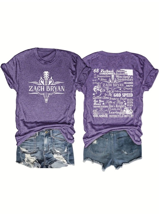 French T-shirt Short-sleeved T-shirt Top Women's Summer Printed Round Neck Loose Short-sleeved T-shirt Top