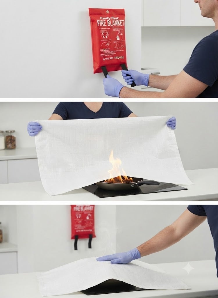 Family First Enterprises Fire Blanket 1.2m 1.8m White - Image 2