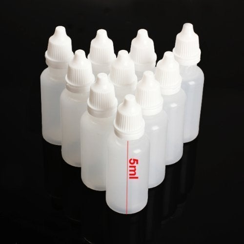DIY Crafts DIY Crafts 20 Pcs Pack 5 ml White Transparent Plastic Dropping Bottles Vial of Liquid Eye Liquid Dropper White Plastic Empty Squeezable Dropper20 Pcs Pack 5 ml White Transparent  - Image 2