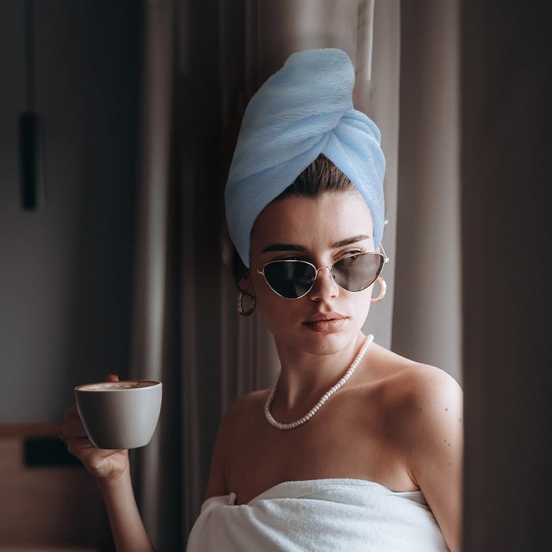 Mush Bamboo Hair Towel  Ultra Soft Absorbent  Anti Microbial Hair Wrap  Quick Drying 500 GSM Bamboo Towel for Hair - Image 5
