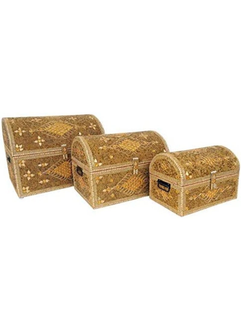 Beautiful Hand Made Decorative wooden jewellery box set of 3 pcs Exclusively designed for Marriage Emarati Omani Gift storage accessories organizing box - pzsku/Z1AFFE6E874B763F52715Z/45/_/1671881779/dff28690-3c3a-401a-b87d-9055f2699a9b