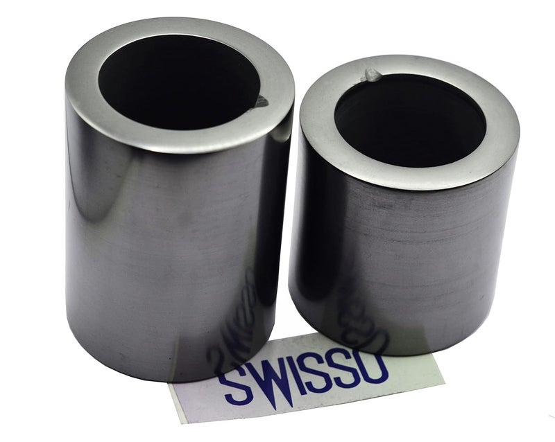 SWISSO كوبلات جرافيت مستوردة من SWISSO عبوة 2 لصهر المعادن فرن الألمنيوم الذهب الفضة صهر كوبلات صغيرة رائعة للمعادن الثمينة صب 75x75 75x100 مم - Image 2
