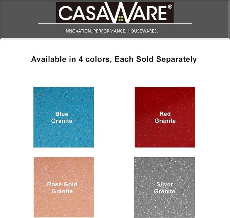 casaWare قالب كعكة مجوف 9.5 بوصة (10 أكواب) مطلي بالسيراميك غير لاصق (جرانيت أزرق) - Image 5