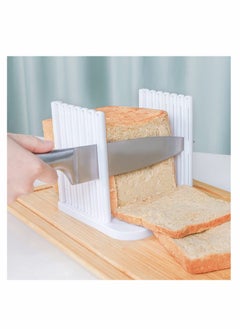 KASTWAVE Bread Slicer for Homemade Bread, Adjustable Toast Slicing Guide, Slices Evenly Loaf Cutting Guide, Foldable Sandwich Bagel Cutter Machine, 1 Pcs  - Image 1