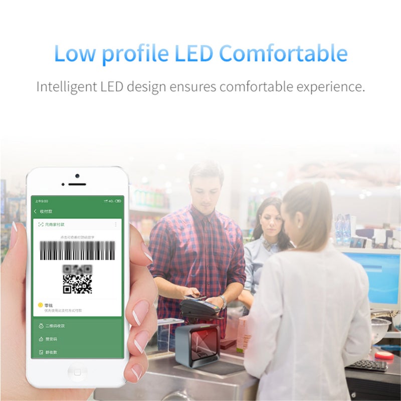 2D Barcode Scanner: Grey 1000000 Pixel USB Port - High-speed Precise Scanning With Infrared Detection, Plug-and-play USB Functionality, Wide OS Compatibility for Retail, Mobile, Computer, Label And Pa - Image 3