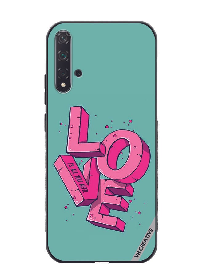 VR CREATIVE Protective Case Cover For Huawei Nova 5T Love Is All You Need Design Multicolour - Image 1