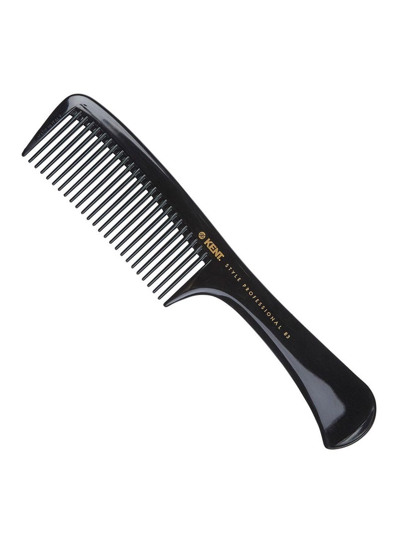 KENT SPC83 Large Handled Rake Comb - Anti-Static Hard Rubber Comb for Detangling Wet and Dry Hair - Wide Tooth Comb for All Hair Types - Image 1