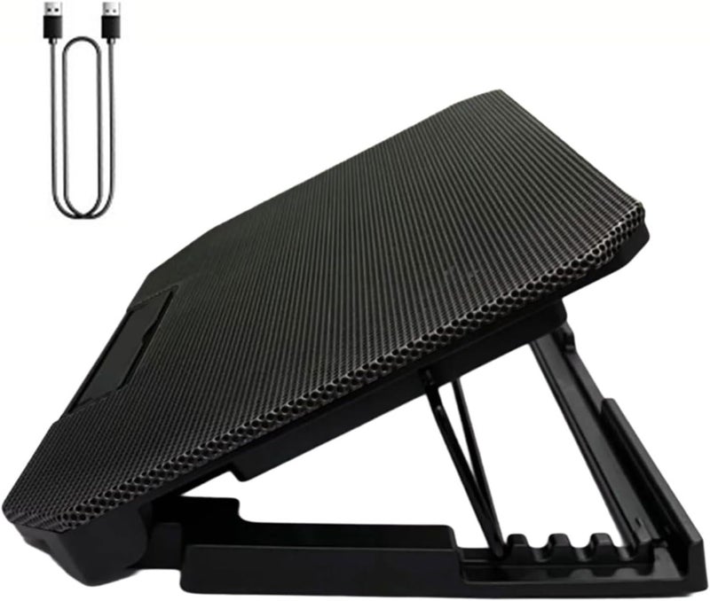 Laptop Cooling Stand Holder with Double Efficient Fan and USB Port. Efficient Holder Laptop Cooler Fan Pad - Image 1