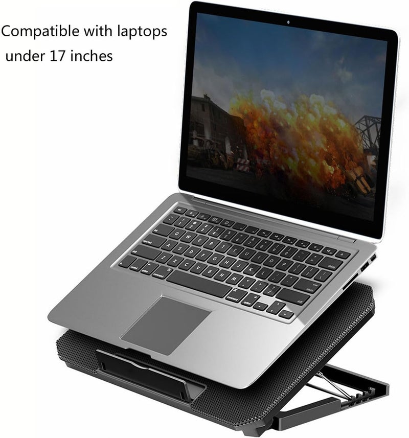 Laptop Cooling Stand Holder with Double Efficient Fan and USB Port. Efficient Holder Laptop Cooler Fan Pad - Image 2