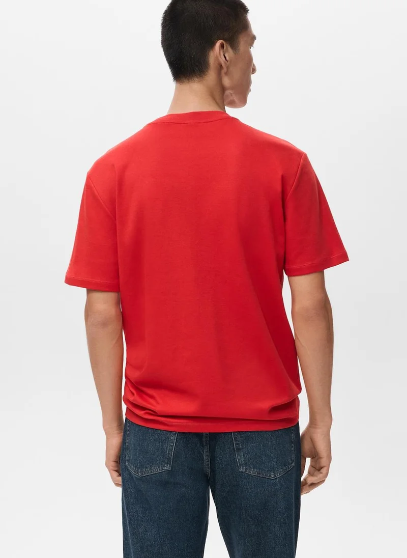 Mango Man Medium weight regular fit T-shirt