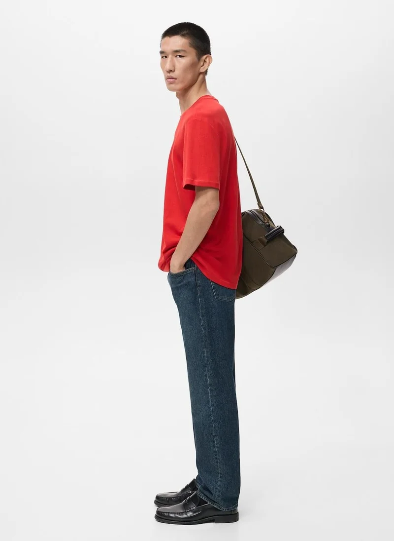 Mango Man Medium weight regular fit T-shirt