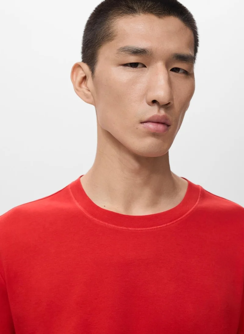 Mango Man Medium weight regular fit T-shirt