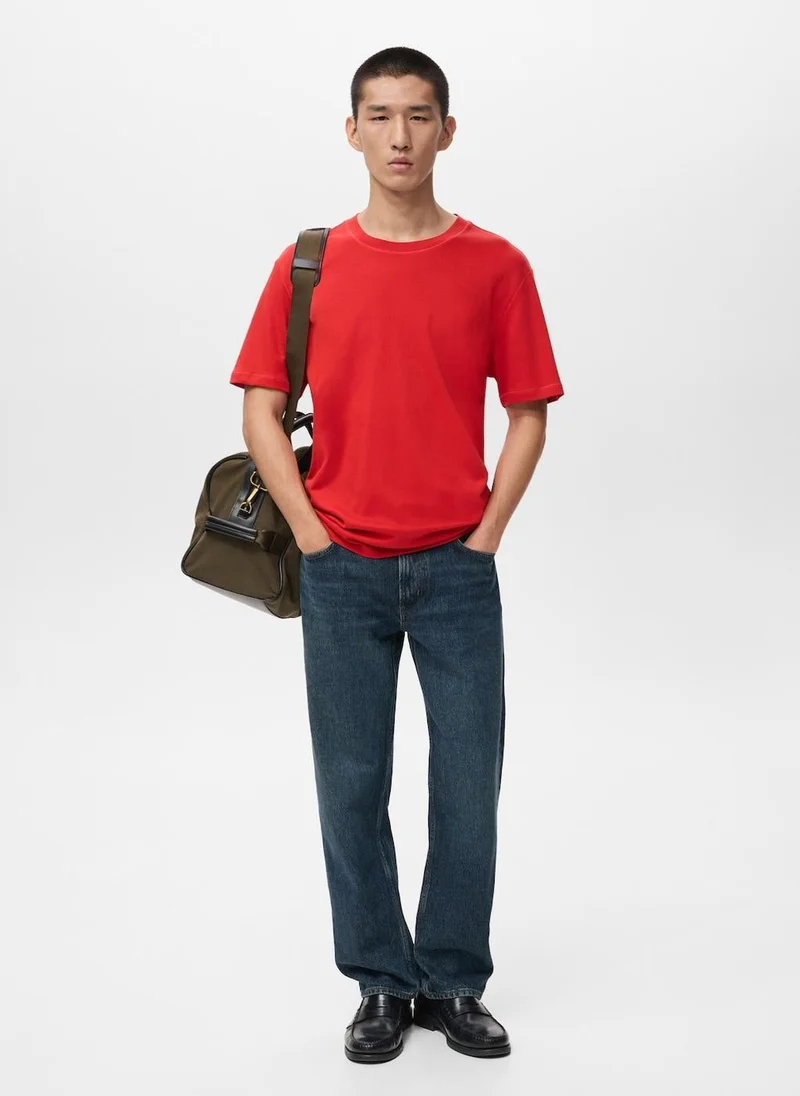 Mango Man Medium weight regular fit T-shirt