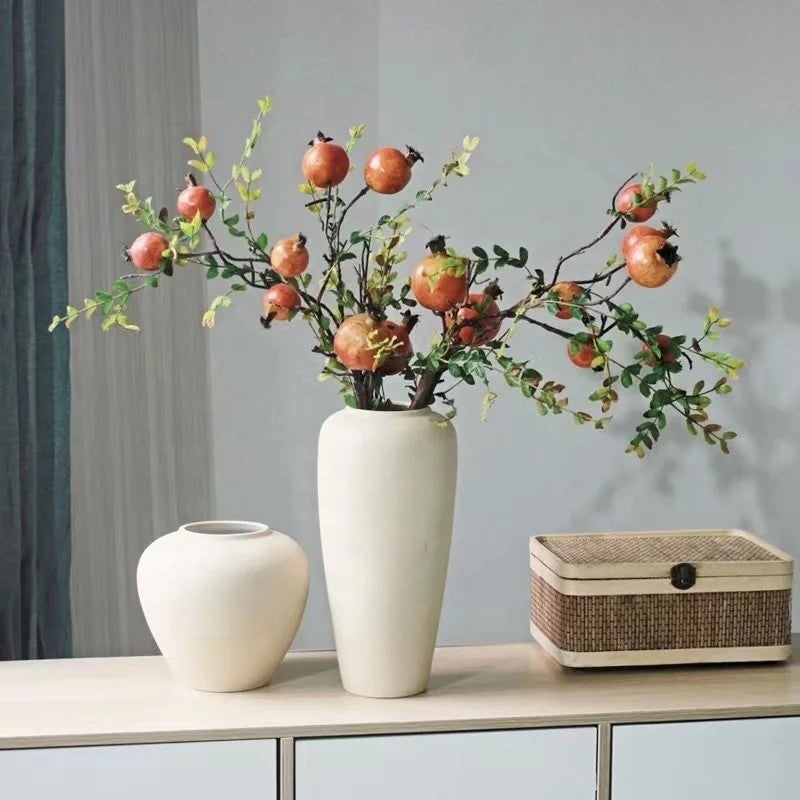 Y&D Nordic White Ceramic Vase Large Flower Vases for Living Room Decor - Modern Pottery Porcelain Vase Home Decoration Centerpiece - Image 4