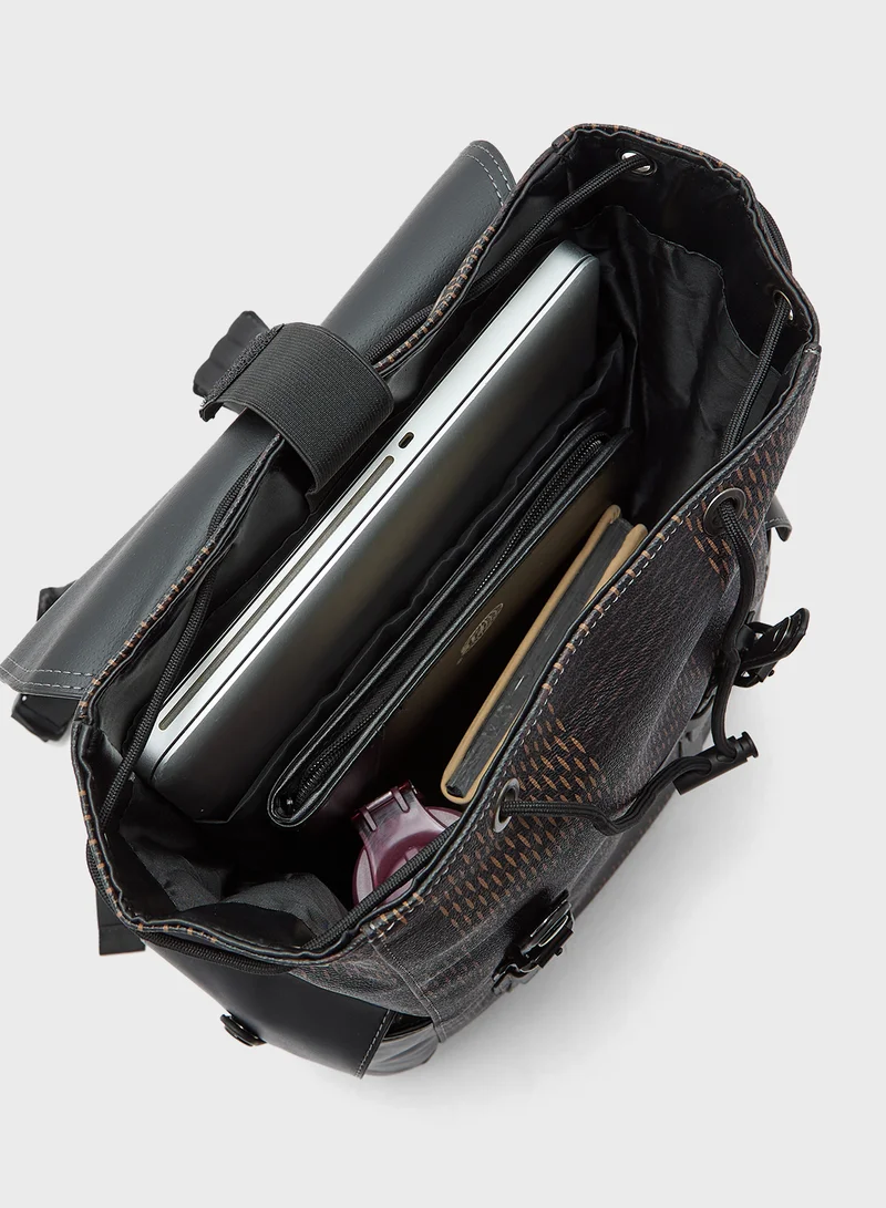 Robert Wood Casual Backpack With Luggage Pass Through