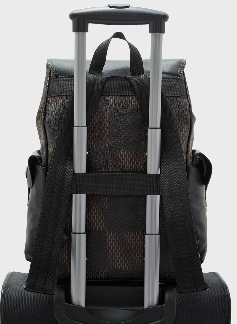 Robert Wood Casual Backpack With Luggage Pass Through