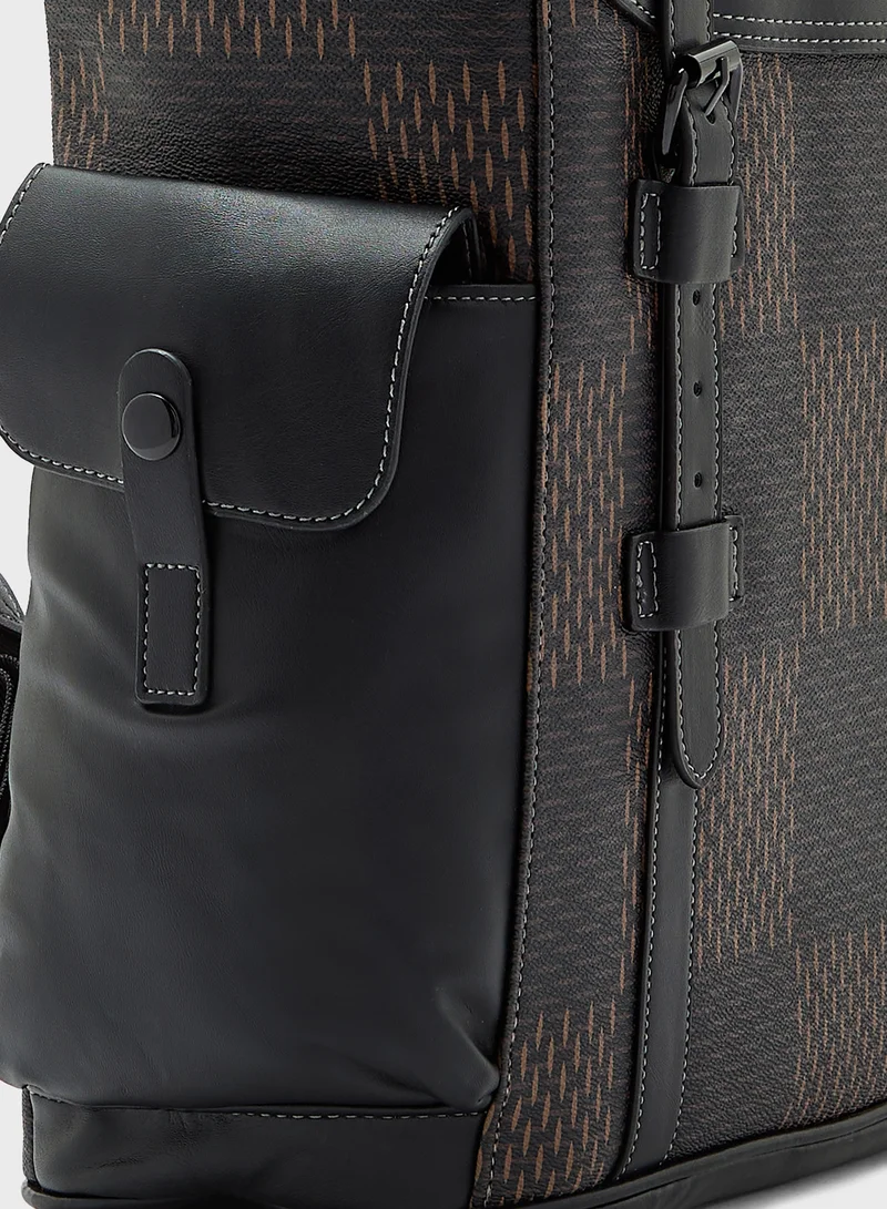 Robert Wood Casual Backpack With Luggage Pass Through