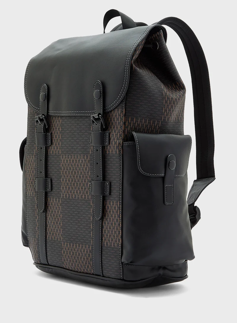 Robert Wood Casual Backpack With Luggage Pass Through