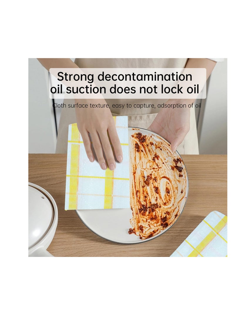 Excefore Fiber Cleaning Cloth, 30 Count Kitchen Dishcloth Fiber Towels, Mesh Dishwashing Cloth, Oil Dirt Cleaning Rag, Non-Stick and Highly Absorbent, Home Cleaning Supplies,  Ideal for Removing Grease - Image 2