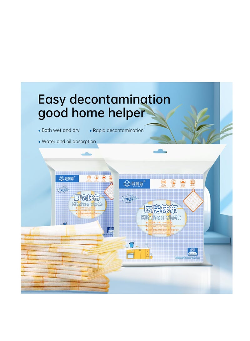 Excefore Fiber Cleaning Cloth, 30 Count Kitchen Dishcloth Fiber Towels, Mesh Dishwashing Cloth, Oil Dirt Cleaning Rag, Non-Stick and Highly Absorbent, Home Cleaning Supplies,  Ideal for Removing Grease - Image 5