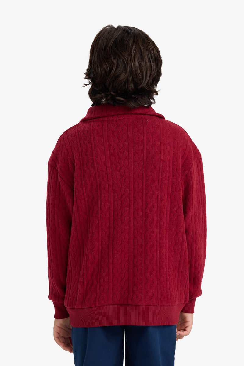 ديفاكتو سويت شيرت اولادي بطبعة شعار اوفر سايز بنص سوسته - Image 5