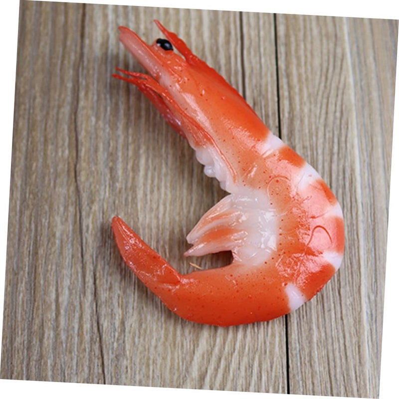9Pcs Artificial Shrimp Models Realistic Plastic Seafood Display Props - Image 5