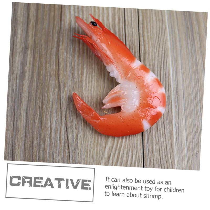 9Pcs Artificial Shrimp Models Realistic Plastic Seafood Display Props - Image 3