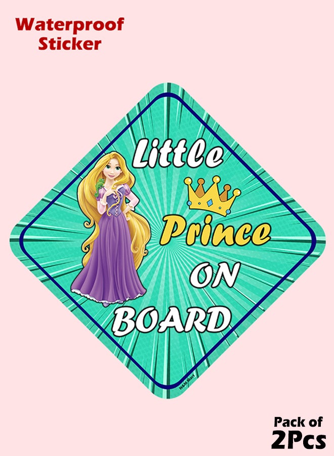 Baby ON Board Exterior Sticker Sign for Car Warning - Car Safety Signs - Easy to Install Waterproof 2pcs (Style J) - Image 1