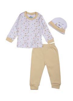 Babies Basic 7 Piece Unisex 100% Cotton Gift Set Include Bib, Pyjama, Mitten, Cap, Romper, Top And Bottom Set  - Image 2