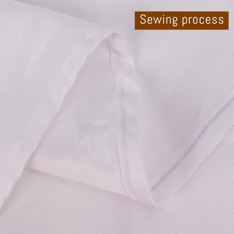 TUOTPE 10 Pack White Round Tablecloths, 120 Inch Stain Resistant and Wrinkle Polyester Fabric Washable Table Clothes Cover for Kitchen Dining, Wedding, Reception Banquet, Birthday Party, Buffet Restaurant - Image 4