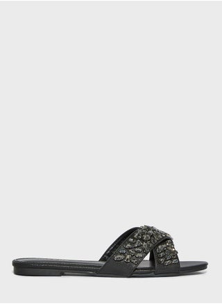 Jewel Encrusted Crossover Flat Sandals - pzsku/Z1B00B4D1244E4E631E08Z/45/_/1734617992/fac67e1f-a311-40ed-b528-485dba37f130