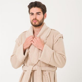 Sherpa Men's Dressing Gown with Faux Wool Detail - pzsku/Z1B00DE2ABF92BBE86CEFZ/45/_/1726572636/9dea297f-cd8e-49ea-a425-6743d7d3484a