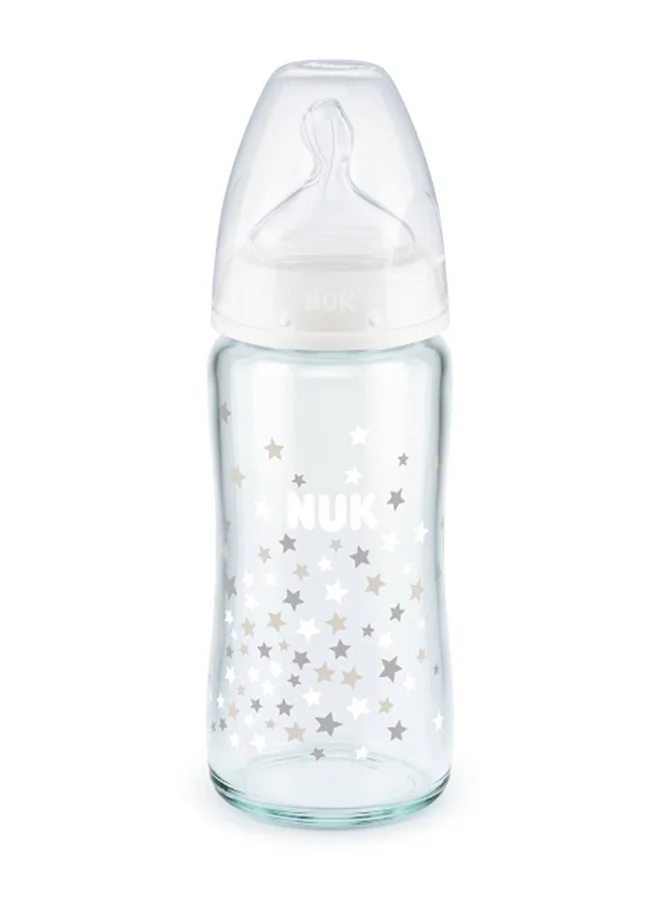 NUK First Choice+ Bottle Glass TC 240ML Silicone 1M