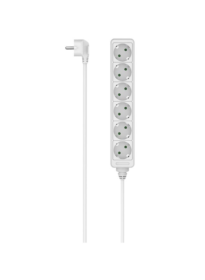هاما شريط طاقة هاما، 6 منافذ، USB-C/A بقدرة 18 واط، يدعم الشحن السريع PD/QC™، مزود بمفتاح، قابس مسطح، طوله 1.4 متر - Image 1
