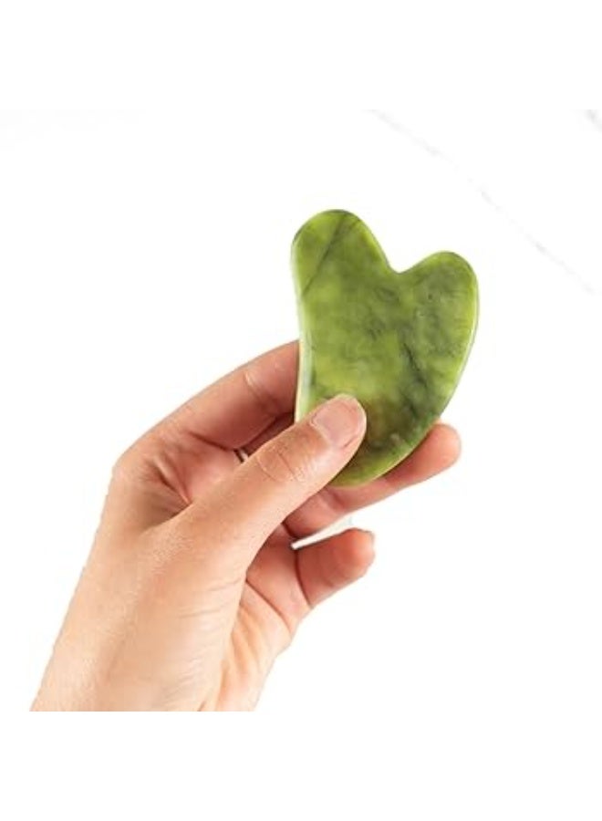 Green Jade Guasha Green Custom Facial Body Scraping Massage Tool Green Jade Gua Sha Guasha Board - Image 3