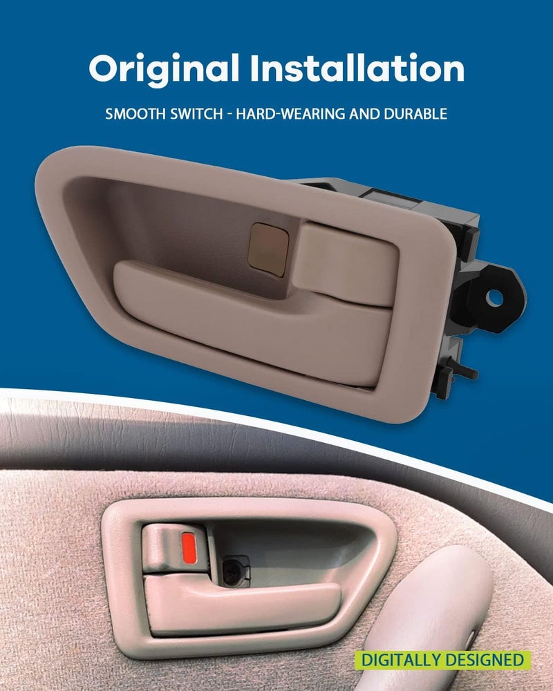 LUJUNTEC 6pcs Beige Exterior Interior Door Handles for 1997-2001 Toyota Camry - Image 4